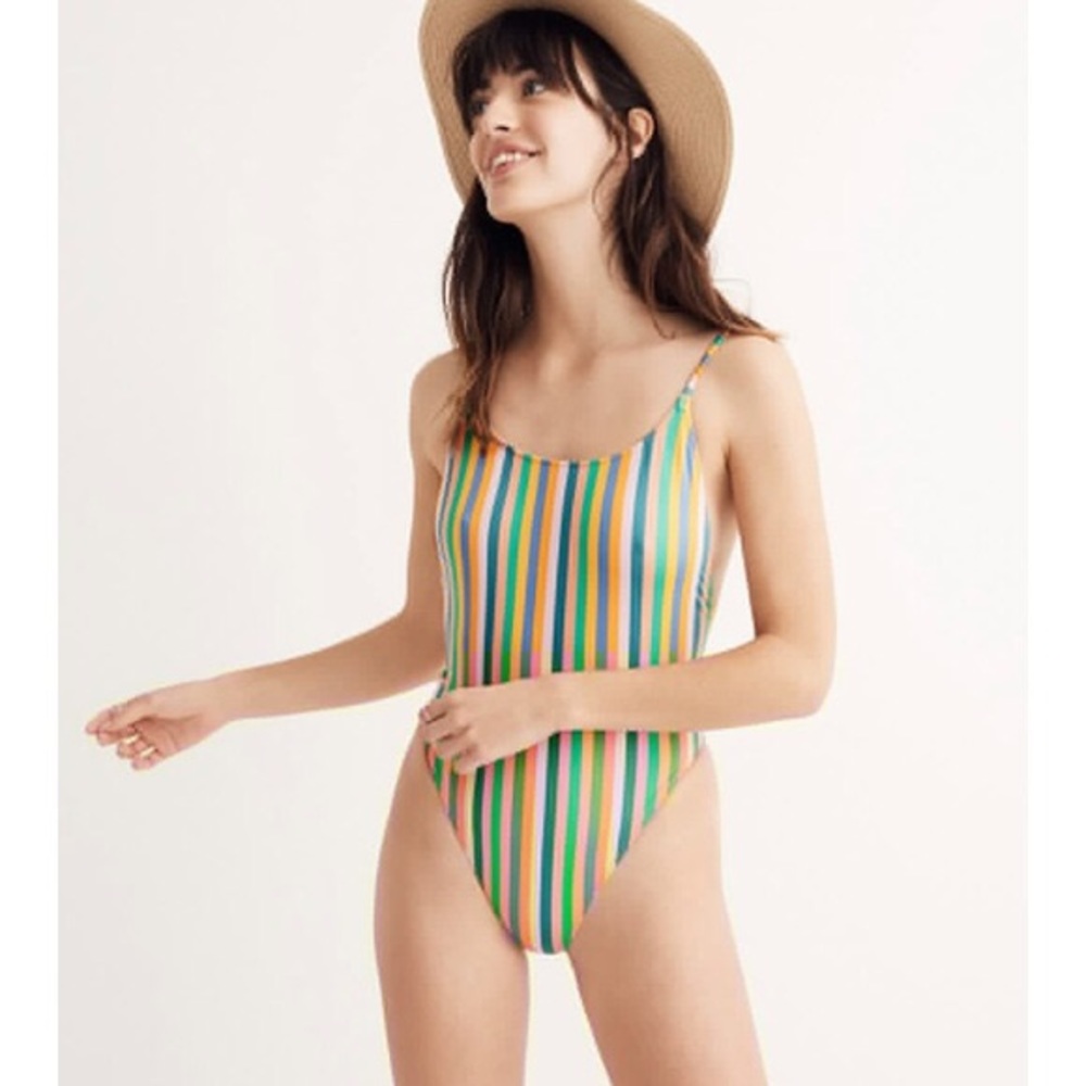 NWT Jcrew for Madewell Striped One Piece Swimsuit